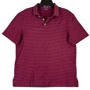 Polo Ralph‎ Lauren Polo Shirt Mens Extra Large Red Striped Pima Soft Touch Knit